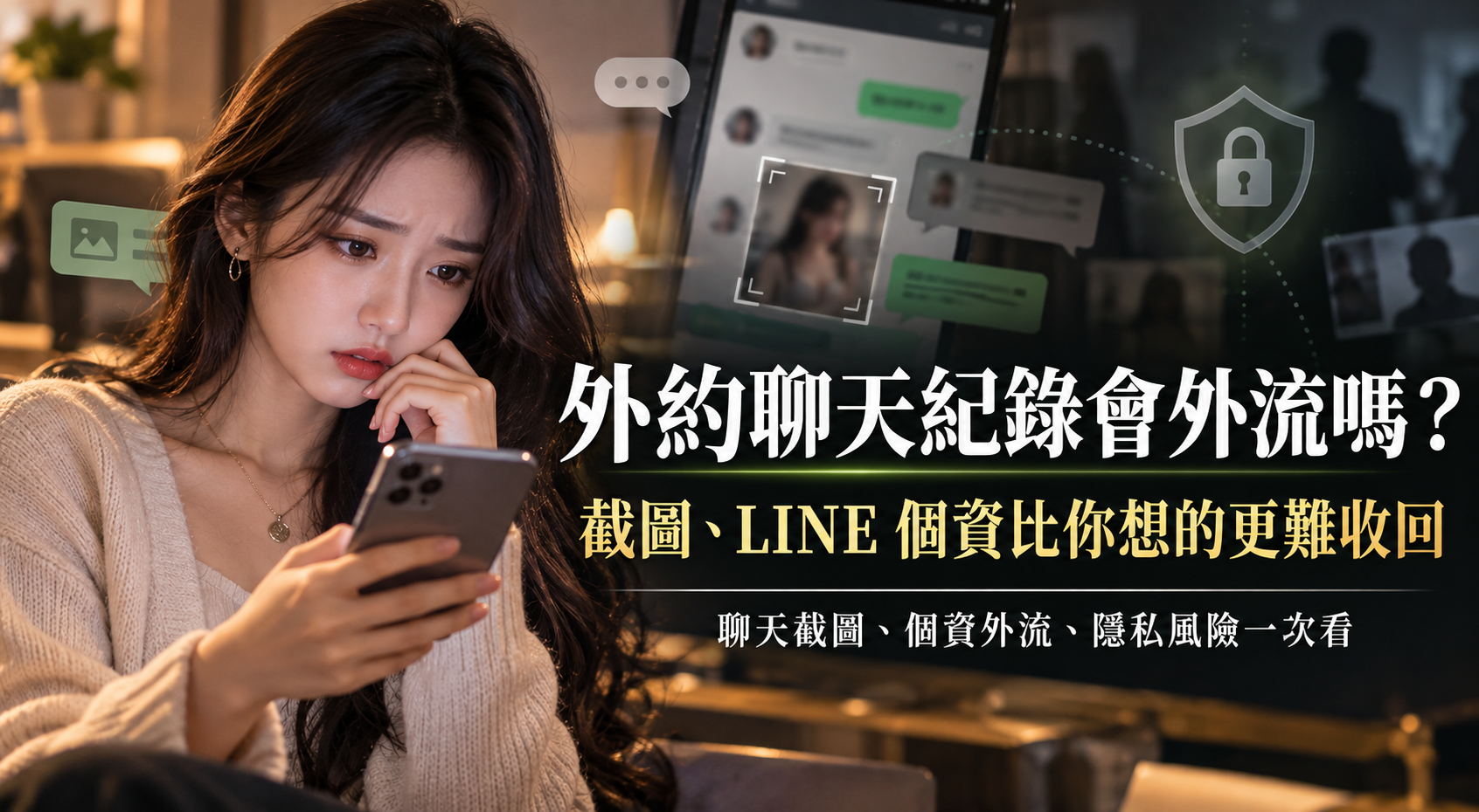 外約聊天紀錄會外流嗎？截圖、LINE 個資比你想的更難收回